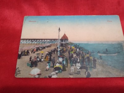 CARTE POSTALA MAMAIA PLAJA EDITURA SOCEC CIRCULATA 1924 foto