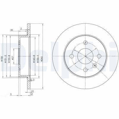 DELPHI BG3403 Disc frana foto