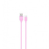 Cablu de date XO-NB36, USB - Micro USB, 2.1A, 1m, Roz Blister