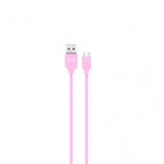 Cablu de date XO-NB36, USB - Micro USB, 2.1A, 1m, Roz Blister