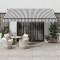 Copertină retractabilă automat LED-uri antracit/alb 400x350 cm