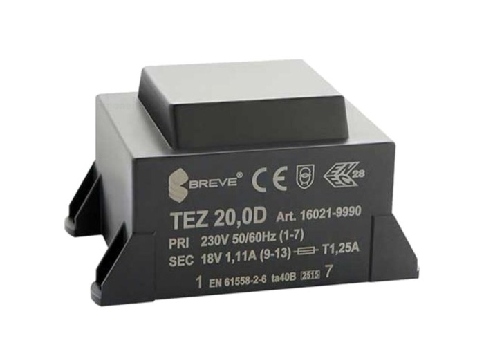 Transformator &Icirc;ncapsulat 20VA 230VAC 18V PCB