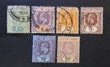 Straits Settlements 1902&ndash;1935 - Set de 6 Timbre Definitive Clasice &bdquo;Regele Edward al VII-lea &amp; Regele George al V-lea&rdquo; -CLN1