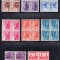 M1 TX7 12 - 1943 - Centenarul artileriei - perechi de cate patru timbre