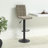 vidaXL Scaun de bar, gri deschis, catifea
