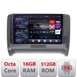 Navigatie Audi TT 2004-2011 Edotec Kit-078 8 core QLED 2K 16+512 360 Android Waze USB Navigatie Internet Youtube Radio CarStore Technology