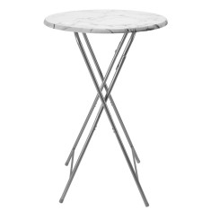 Masa bar aspect marmura, Pliabil, &Oslash; 60 cm