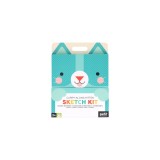 Carry-Along Kitten Sketch Kit [With Sticker(s) and Pens/Pencils]