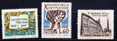 TSV$ - 1958 MICHEL 1007-1009 ITALIA MNH/** foto