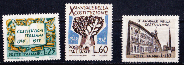 TSV$ - 1958 MICHEL 1007-1009 ITALIA MNH/**