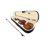 Vioara clasica Ideallstore 3/4, lemn, maro, toc, 2 arcusuri, incepatori, 10-14 ani, 55 cm