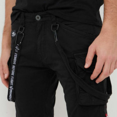 Alpha Industries pantaloni scurți bărbați, culoarea negru 116213.03-Black