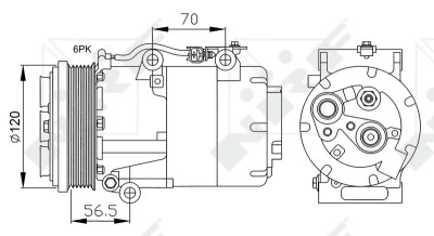 NRF 32250 EASY FIT Compresor, climatizare foto