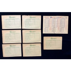 Lot Rarisim Bilete Pronosport Nepreciate &ndash; Concursul nr. 9 (1 Martie 1959), Perioda Comunistă / RPR