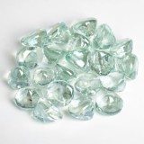 Pietre decorative lucioase din sticla transparenta, 340g, forma diamant, 2.5cm, CMCLASS
