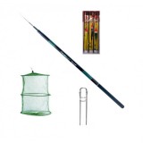 Kit pescuit undita Cool Angel telescopica tronson scurt de 3,6m, putere de aruncare 5-25g, fibra si accesorii