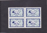 ROMANIA 1969 LP 700 CONFERINTA MINISTRILOR DIN PTTR BLOCURI DE 4 TIMBRE MNH