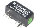 Conversor DC/DC 6W 18&divide;75V la 5VDC 1200mA SIP8