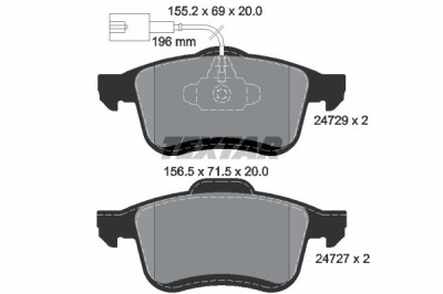 TEXTAR 2472901 Q+ set placute frana,frana disc foto
