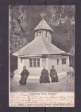 SCHITUL DIN PESTERA IALOMITEI CALUGARI IN FATA SCHITULUI CLASICA CIRC.1904, Circulata, Printata