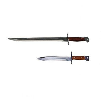 Pachet Cutit tip baioneta si Maceta, AK-47,camping si vanatoare, 28 cm, husa inclusa foto