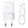 Incarcator Retea Cu Cablu USB-C Baseus Palm, 30W, 3A, 1 x USB-C, Alb P10111605213-01