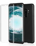 Cumpara ieftin Husa GloMax FullBody Negru pentru Samsung Galaxy S9 cu folie de sticla inclusa