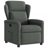 VidaXL Fotoliu rabatabil, gri &icirc;nchis, material textil