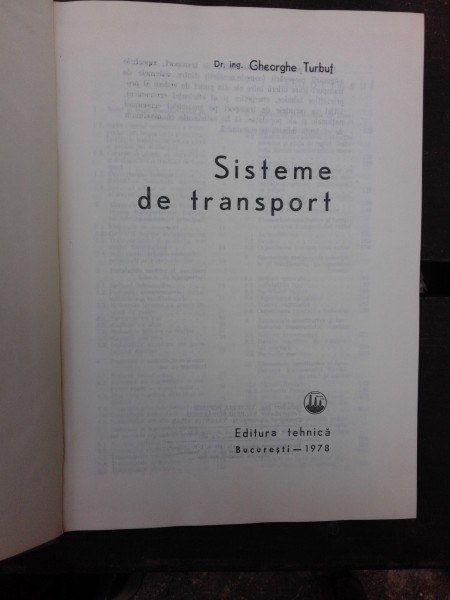 SISTEME DE TRANSPORT - GH. TURBUT