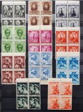1938 - Straja Tarii - Voievozi - LP 126 - blocuri de 4 MNH** margine de coala, Istorie, Nestampilat