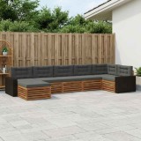 vidaXL Set de canapele de exterior cu pernă 7 pcs Natural și Antracit 3383635
