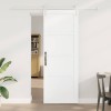 VidaXL Ușa Glisantă Manual Alb 78 x 211 cm Lemn de pin solid și oțel