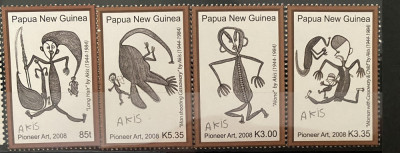 PC259 - Papua Noua Guinee 2008 Pictura moderna, serie MNH, 4v foto