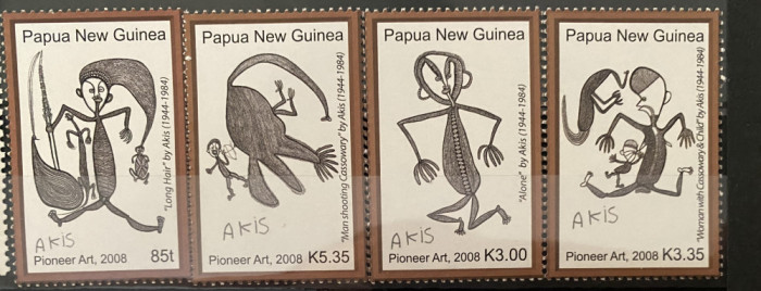 PC259 - Papua Noua Guinee 2008 Pictura moderna, serie MNH, 4v