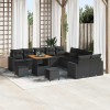 VidaXL Set de canapele pentru grădină 13 pcs Negru 80 x 80 x 71 cm 3363619