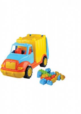 Camion pentru gunoi 48 cm cu 38 piese constructie Ucar Toys UC86 foto