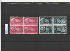 ROMANIA 1948 LP 227 LP 227 a FABRICA DE TIMBRE BLOC DE 4+PERECHE TETE-BECHE MNH NESTAMPILATA