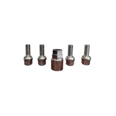 Set 4 prezoane antifurt M12x1.5 con rotund si cheie Automotive TrustedCars