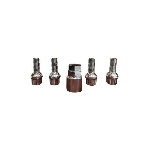 Set 4 prezoane antifurt M12x1.5 con rotund si cheie Automotive TrustedCars