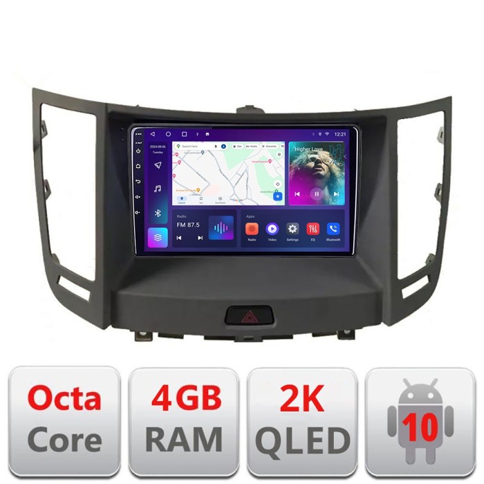 Navigatie Infinity FX intre anii 2009-2012 Android Octa Core Ecran 2K QLED GPS 4G 4+32GB 360 KIT-fx35+EDT-E409-2K CarStore Technology