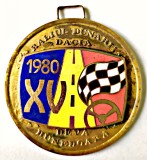 MEDALIE RALIUL DUNARII 1980 LOCUL 1 DACIA DEVA HUNEDOARA AUTOMOBIL AUTOTURISM
