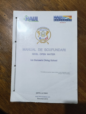 Manual de scufundari, nivel Open Water - Uz intern / R2P2F foto