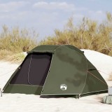 Cort Pescuit/Camping Impermeabil 5 Persoane vidaXL Verde Măsliniu 490x330x185cm, Protectie UV, Montare Ușoară, Ventilatie Anti-Insecte