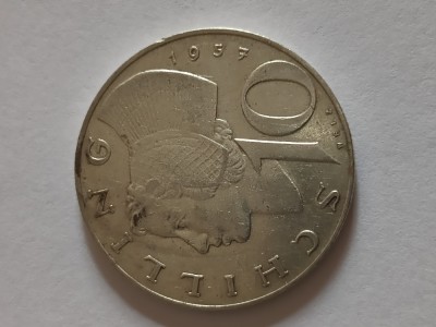 Moneda 10 SILINGI 1937 AUSTRIA , foto