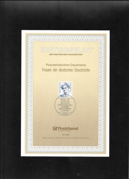 Germania FDC 21.1992