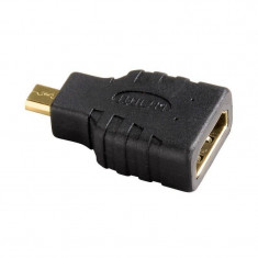 Adaptor Hama HDMI Female - microHDMI Male negru foto