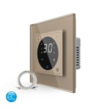 Cumpara ieftin Termostat smart Livolo ZigBee pentru &icirc;ncalzire electrica, auriu