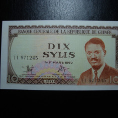 GUINEEA 10 SYLIS 1980 UNC