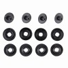 Husa volan din PIELE NATURALA NEAGRA CU DUNGA ROSIE, pentru autoturisme, diametru 37 - 39 cm, cu ac si ata (se coase, aspect ORIGINAL), AVEX