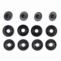 Husa volan din PIELE NATURALA NEAGRA CU DUNGA ROSIE, pentru autoturisme, diametru 37 - 39 cm, cu ac si ata (se coase, aspect ORIGINAL)